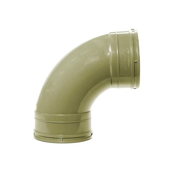 110mm Solvent 92.5 Degree Swept Double Socket Bend Grey