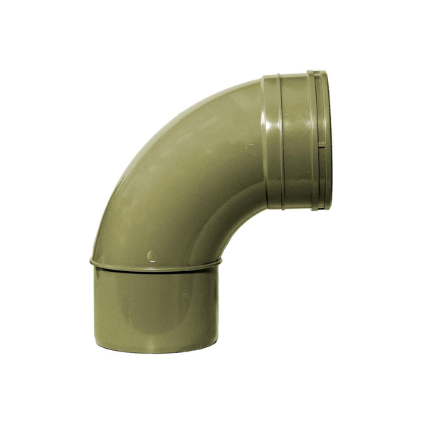 110mm 92.5 Degree Solvent Bend Swept Socket / Spigot Grey
