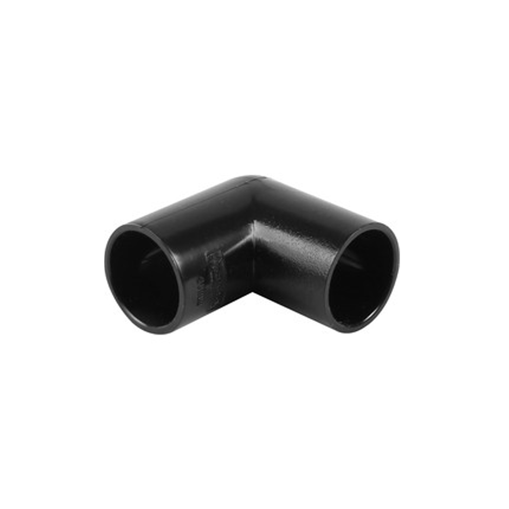 Overflow 90 Degree Bend 22mm Black