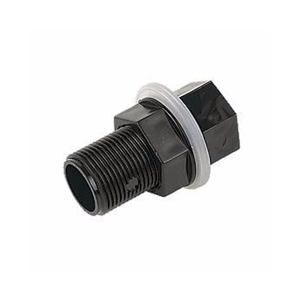 Black 22mm Straight Tank Connector