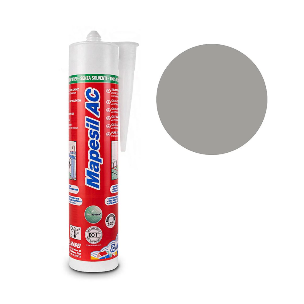 Mapei Mapesil AC 111 Solvent-Free Silicone Silver Grey 310ml
