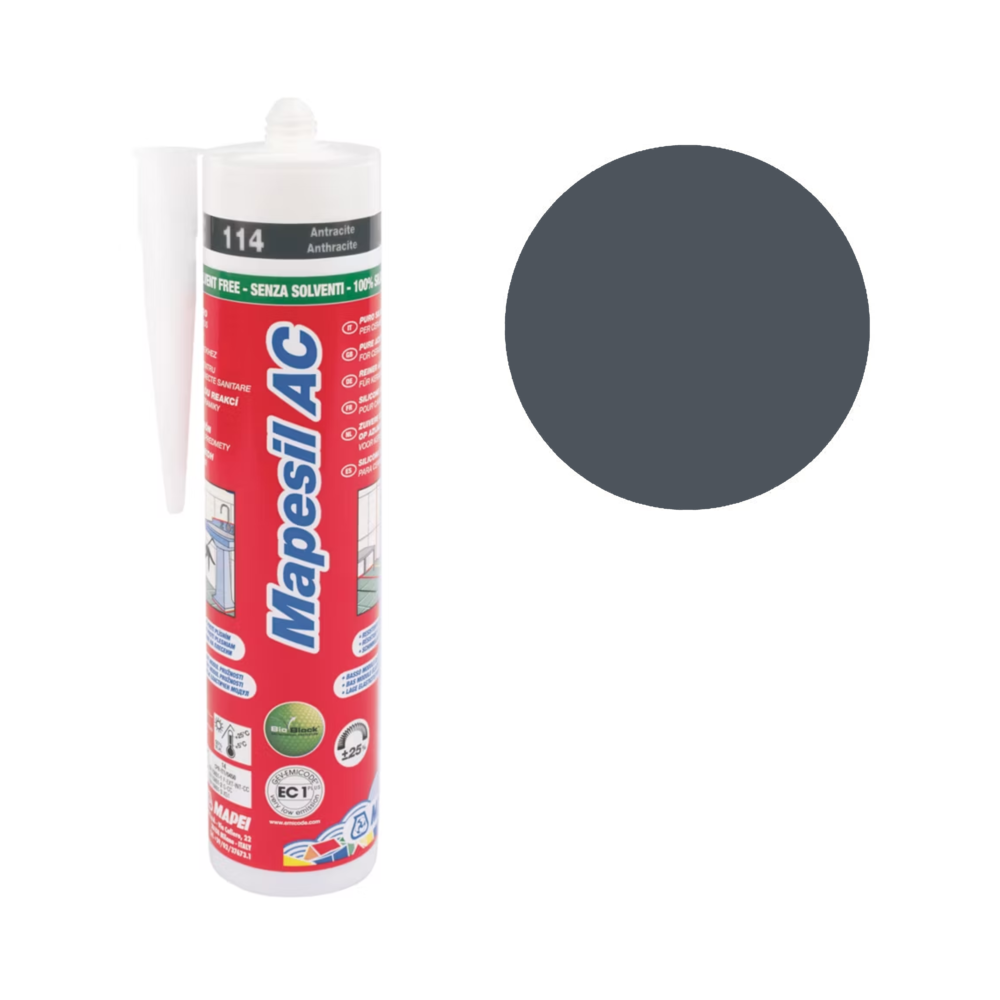 Mapei Mapesil AC 114 Solvent-Free Silicone Anthracite 310ml