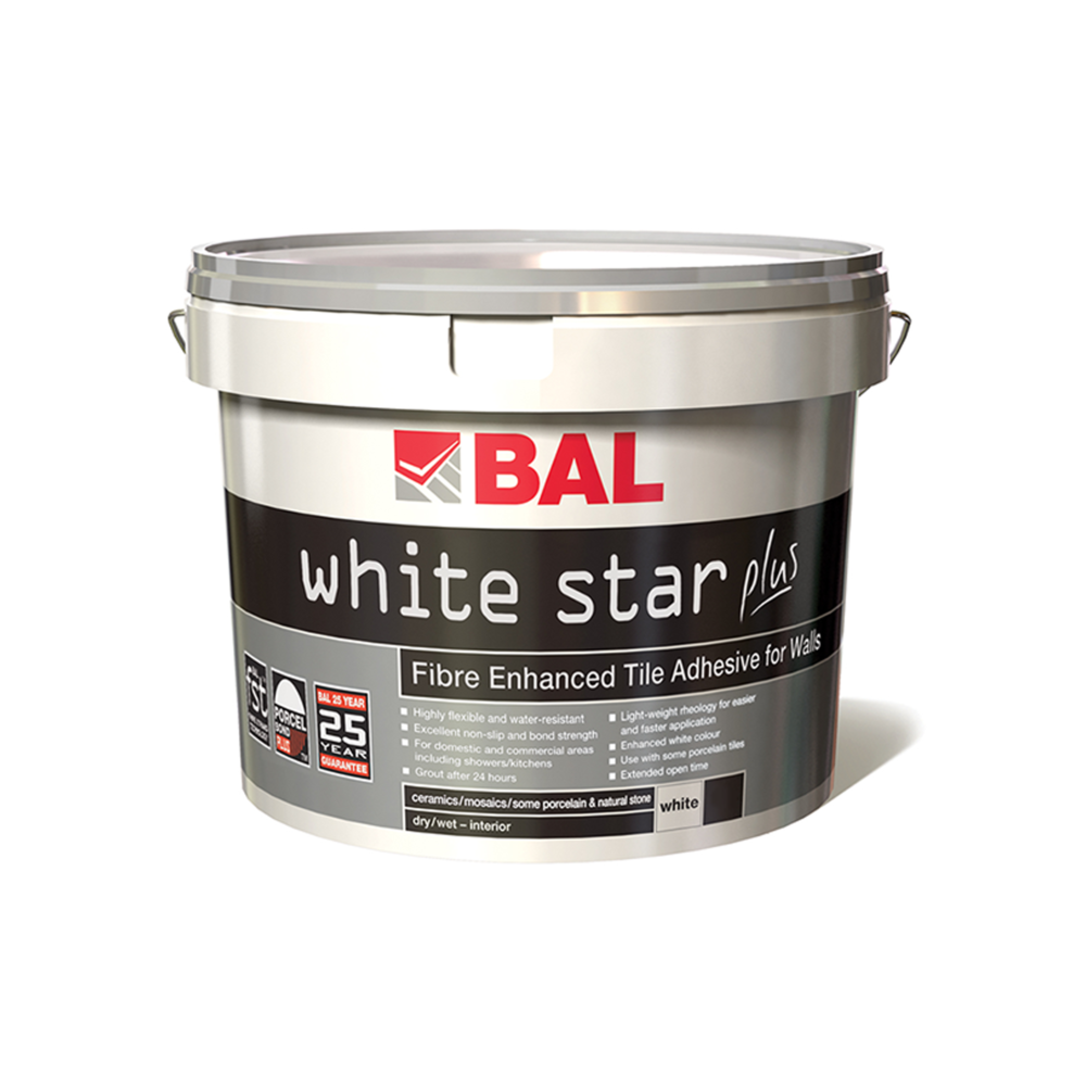 Bal White Star Plus Wall Tile Adhesive Ready Mixed 5kg