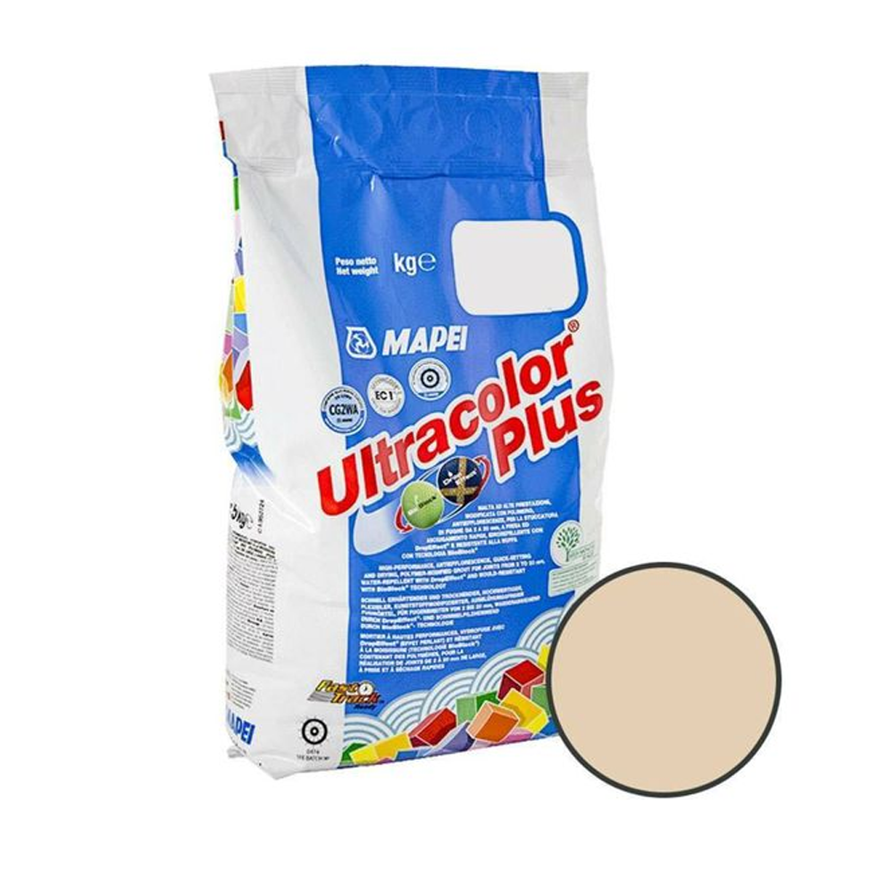 Mapei Ultracolor Plus 132 Wall and Floor Tile Grout 5kg Beige