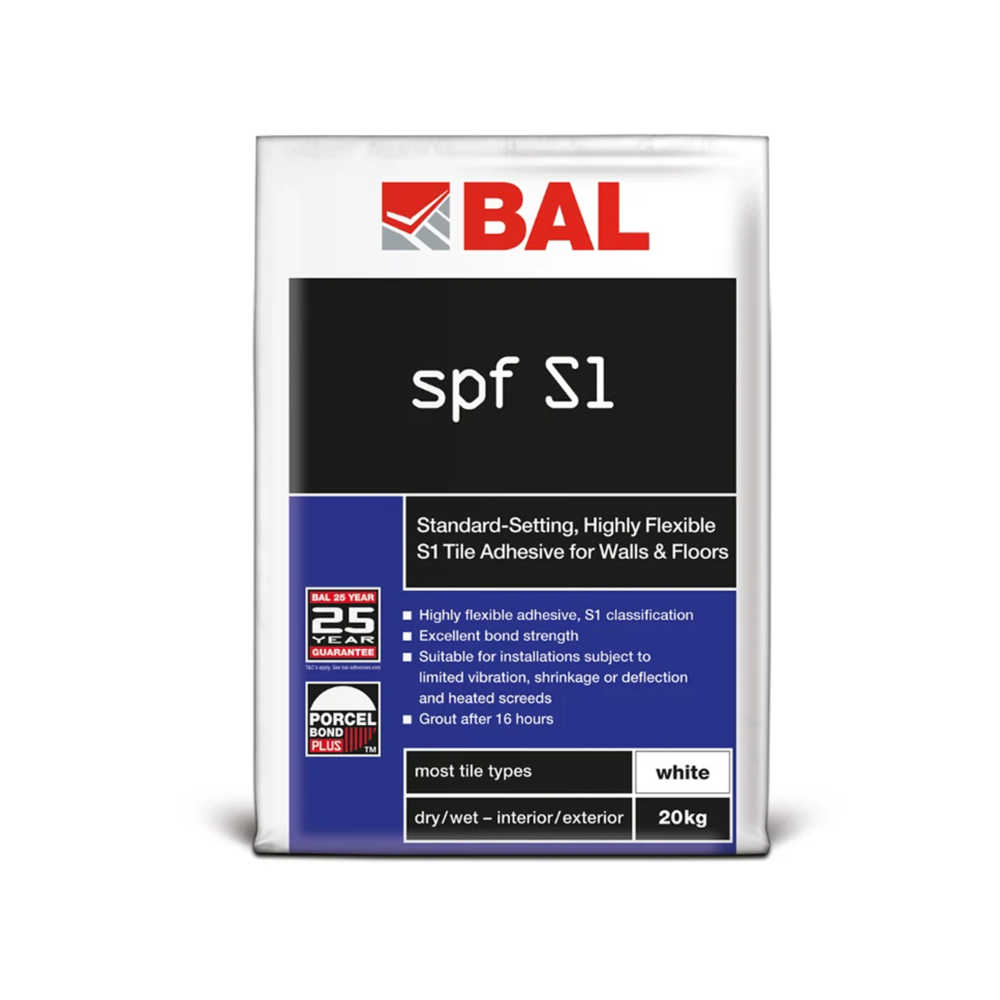 BAL Rapid-Flex One Tile Adhesive White 20kg