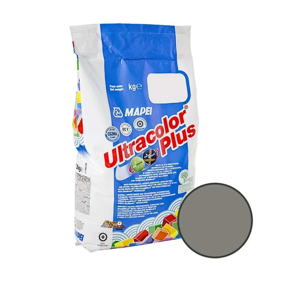Mapei Ultracolor Plus 113 Wall and Floor Tile Grout 5kg Cement Grey