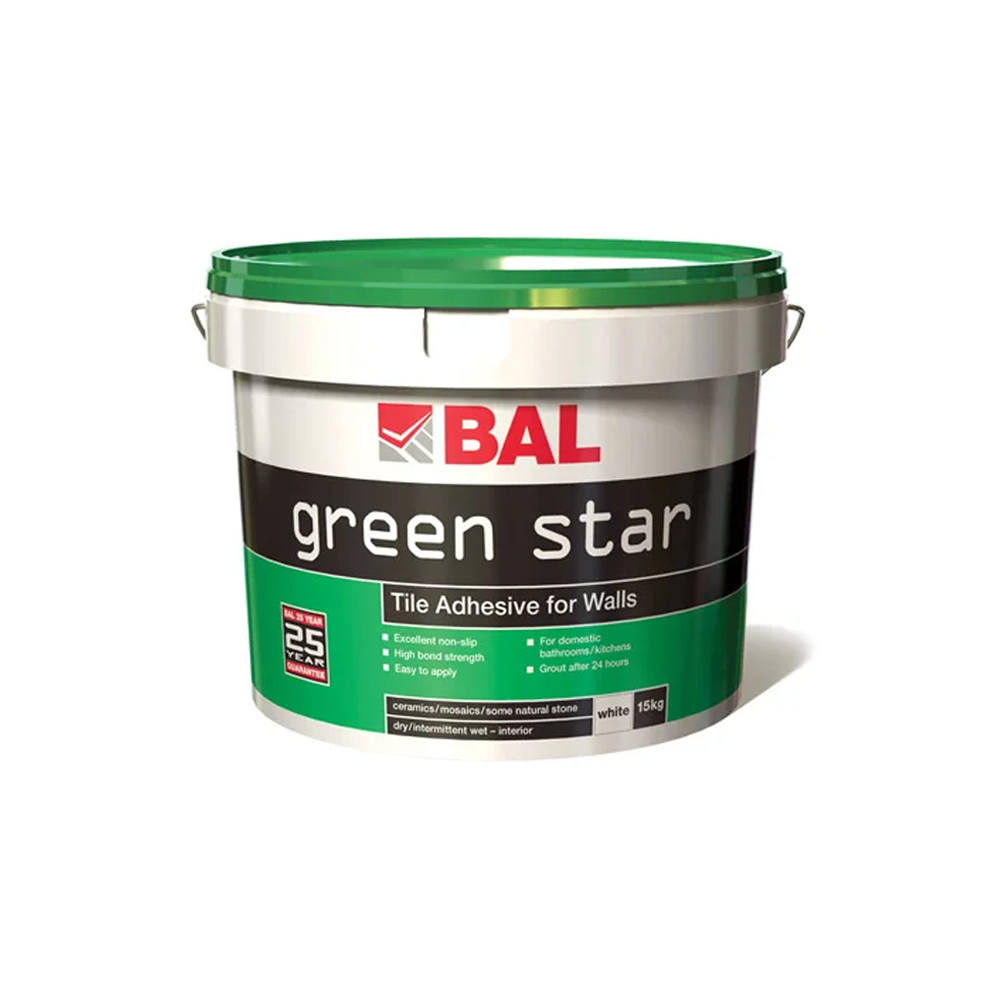 Bal Green Star Plus Wall Tile Adhesive Ready Mixed 15kg