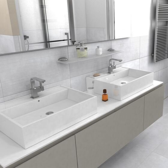 Tiffany Waves Decor Glazed Porcelain Wall Tiles - 300x600mm