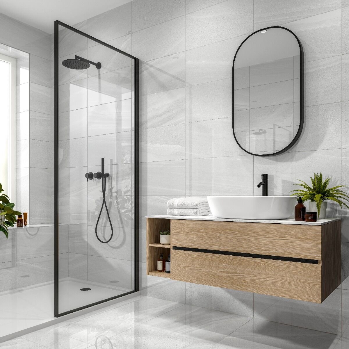 Bergman Light Grey Wall & Floor Tile - Image 2