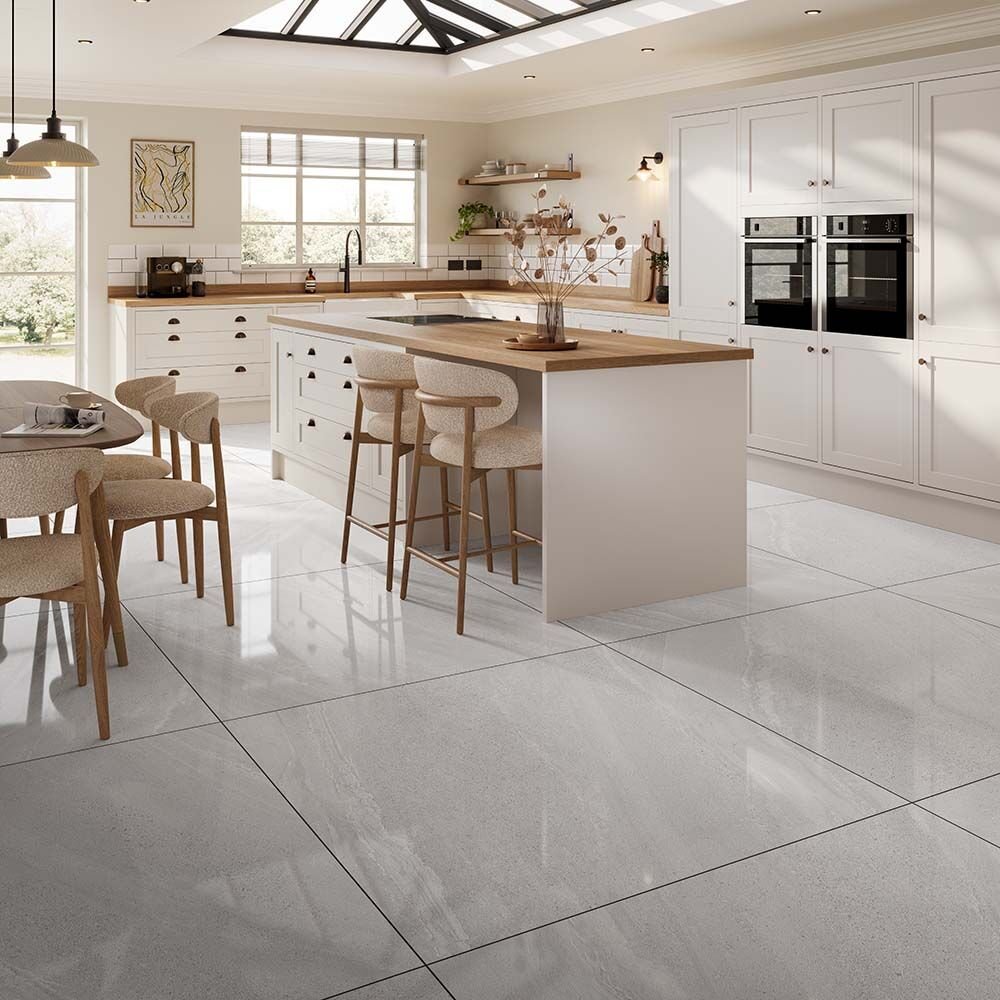 Bergman Light Grey Wall & Floor Tile Per m² - 1000x1000mm