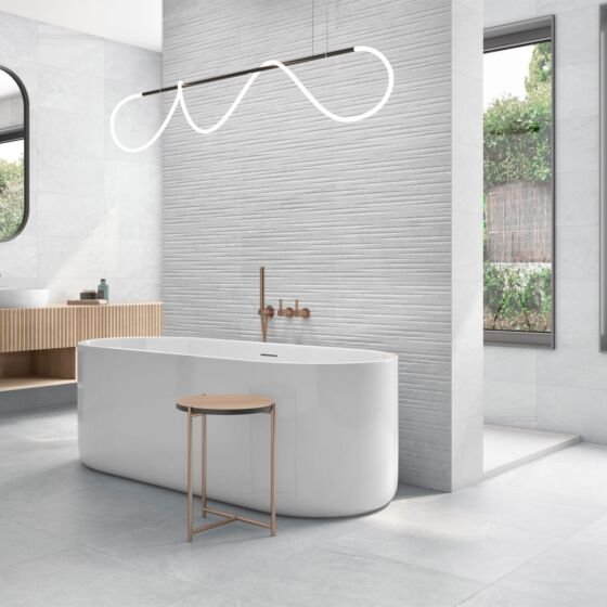 Hadlow Light Décor Matt Wall Tile Per m² - 295 x 595mm