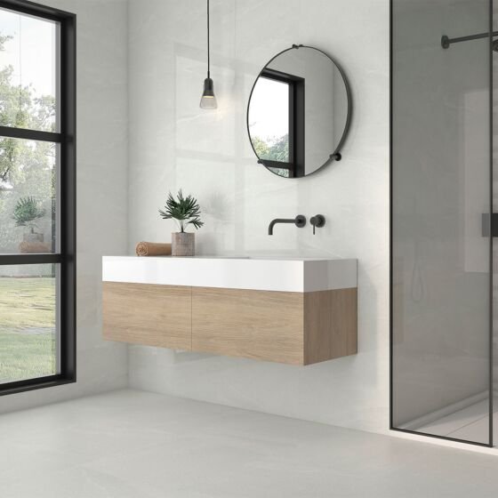 Seal White Gloss Wall Tile Per m² - 295x595mm