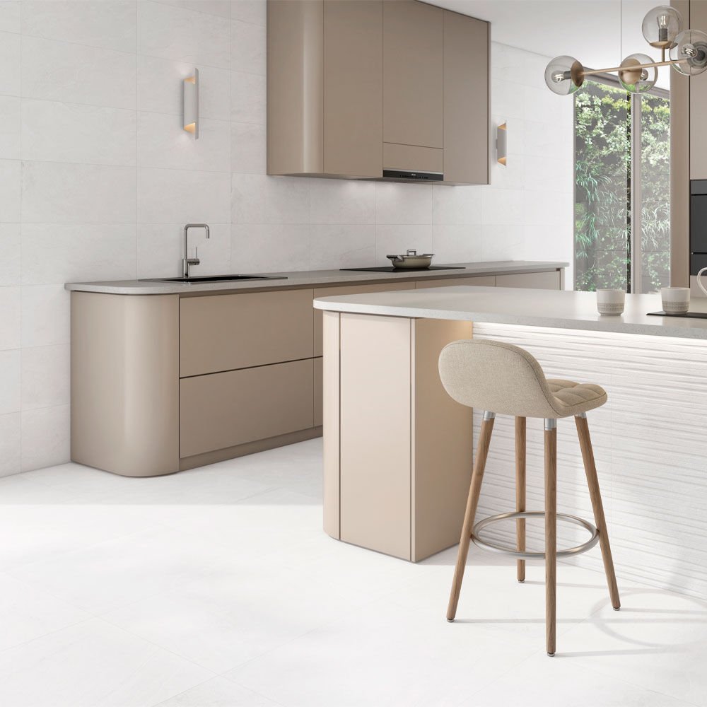 Hadlow White Matt W&F Per m² - 595 x 595mm