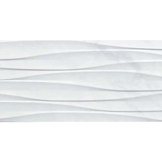 Elodie White Brillo Gloss Wall Tile Per m² - 300x600mm - Image 3