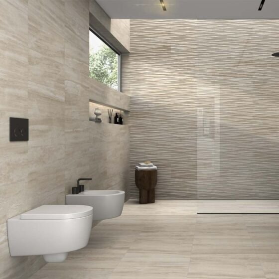 New Vegas Crema Matt Wall Tiles Per m² - 240x690mm
