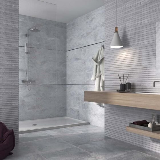 Sauren Grey Matt Wall Tiles Per m² - 240x690mm