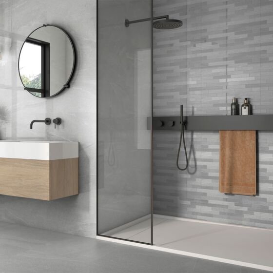 Seal Grey Décor Wall Tile Per m² - 295x595mm