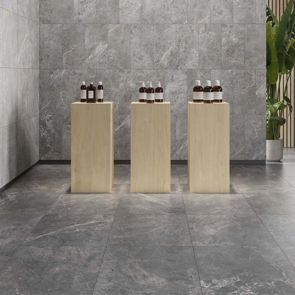 Vinterberg Grey Matt Porcelain Wall & Floor Tiles Per m²