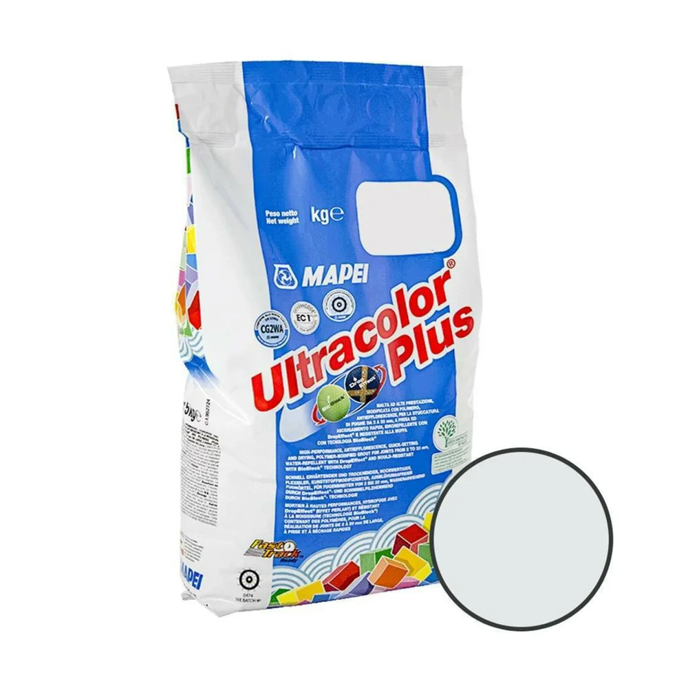 Mapei Ultracolor Plus 111 Wall and Floor Tile Grout 5kg Silver Grey