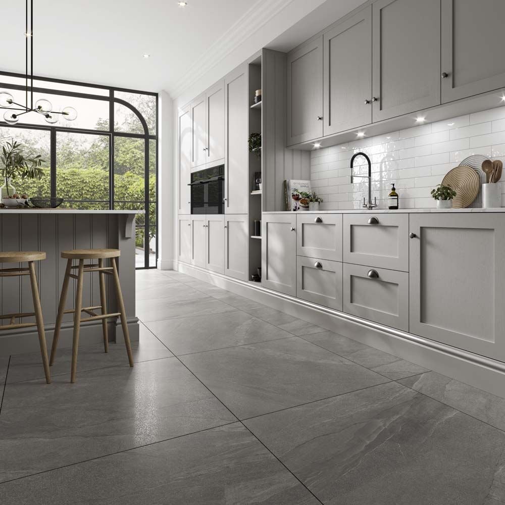 Frieda Dark Grey Wall & Floor Tile Per m²